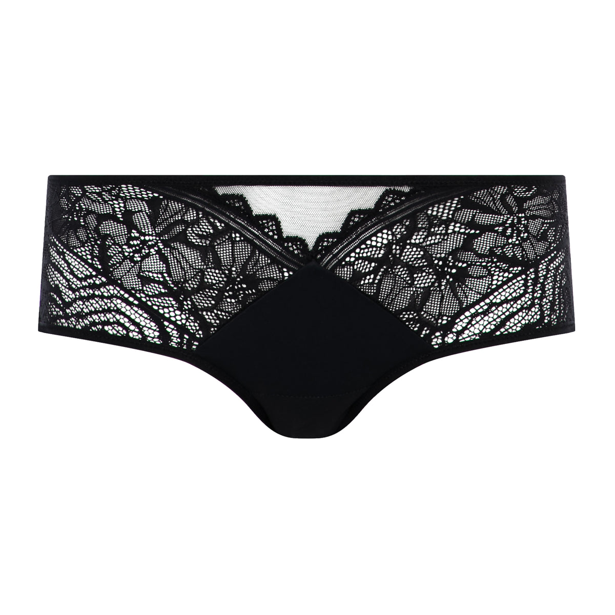 Chantelle EasyFeel Floral Touch hipster trusse, sort - C94240 - 011 - Black
