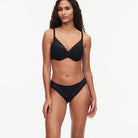 Chantelle EasyFeel Floral Touch BH med bøjle, sort - C94260 - 011 - Black