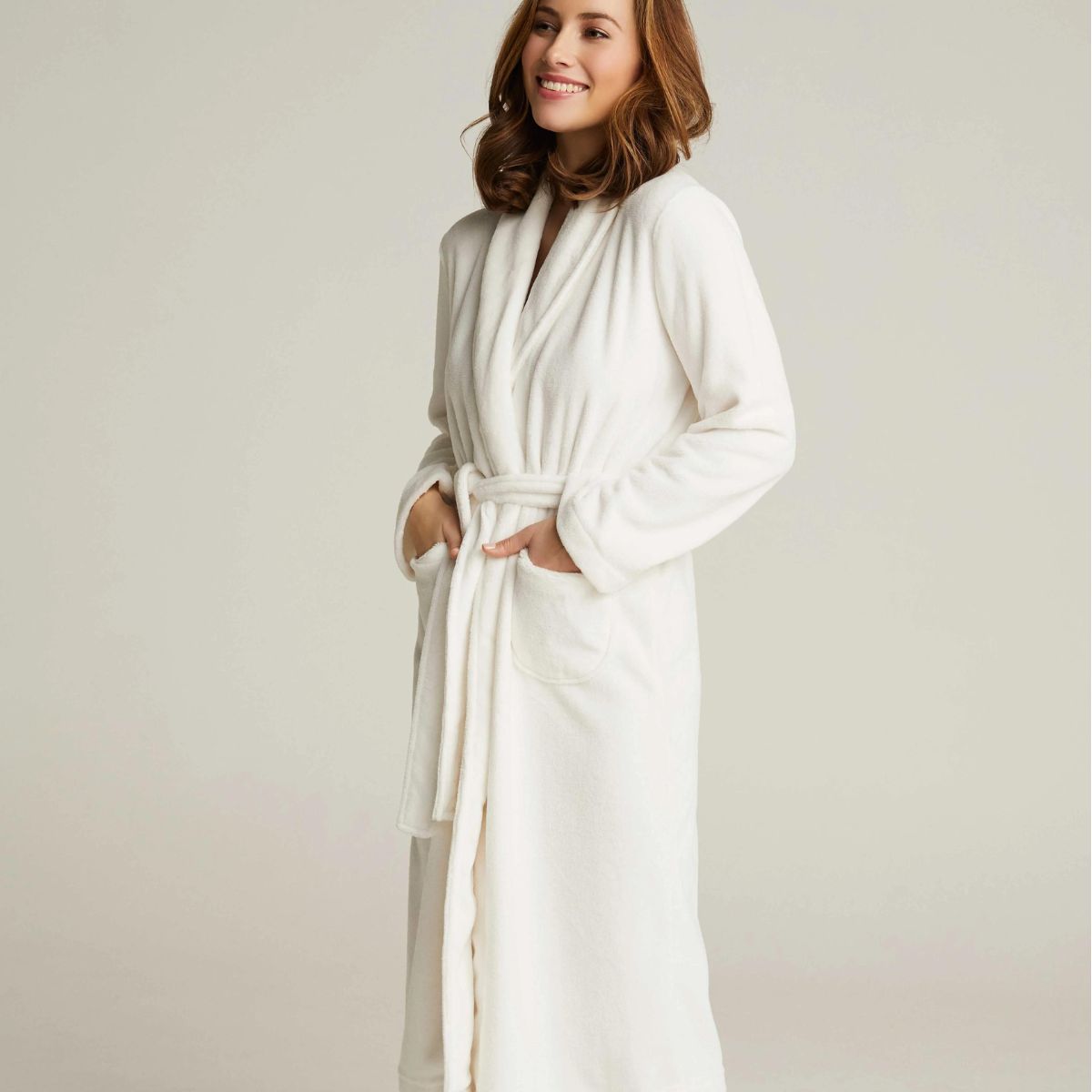 Femilet Teddy badekåbe, hvid - FN1030 - OLW - White