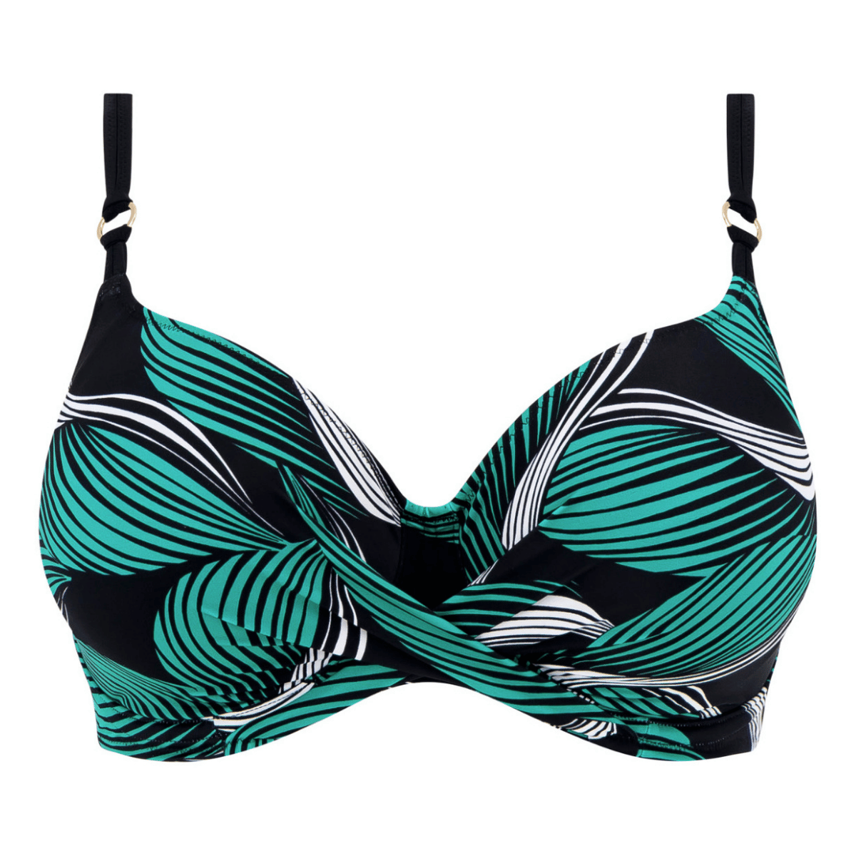 Fantasie Saint Lucia bikini top med bøjle, multi - FS504405 - BLK - Black