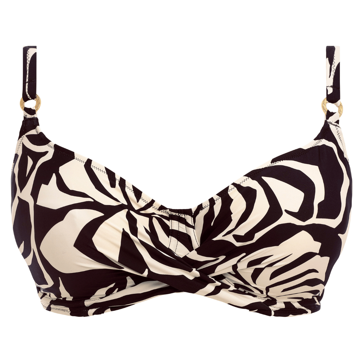 Fantasie Aruba Nights bikini top med bøjle, multi - FS505305 - LAC - Black & Cream