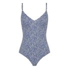 Femilet Tidra badedragt uden bøjle, multi - FS5370 - A45 - Blue Reptile