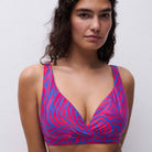 Femilet Tidra bikini top uden bøjle, multi - FS53QA - C73 - Berry Jungle
