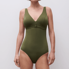 Femilet Rivero badedragt uden bøjle, grøn - FS60UA - 079 - Khaki
