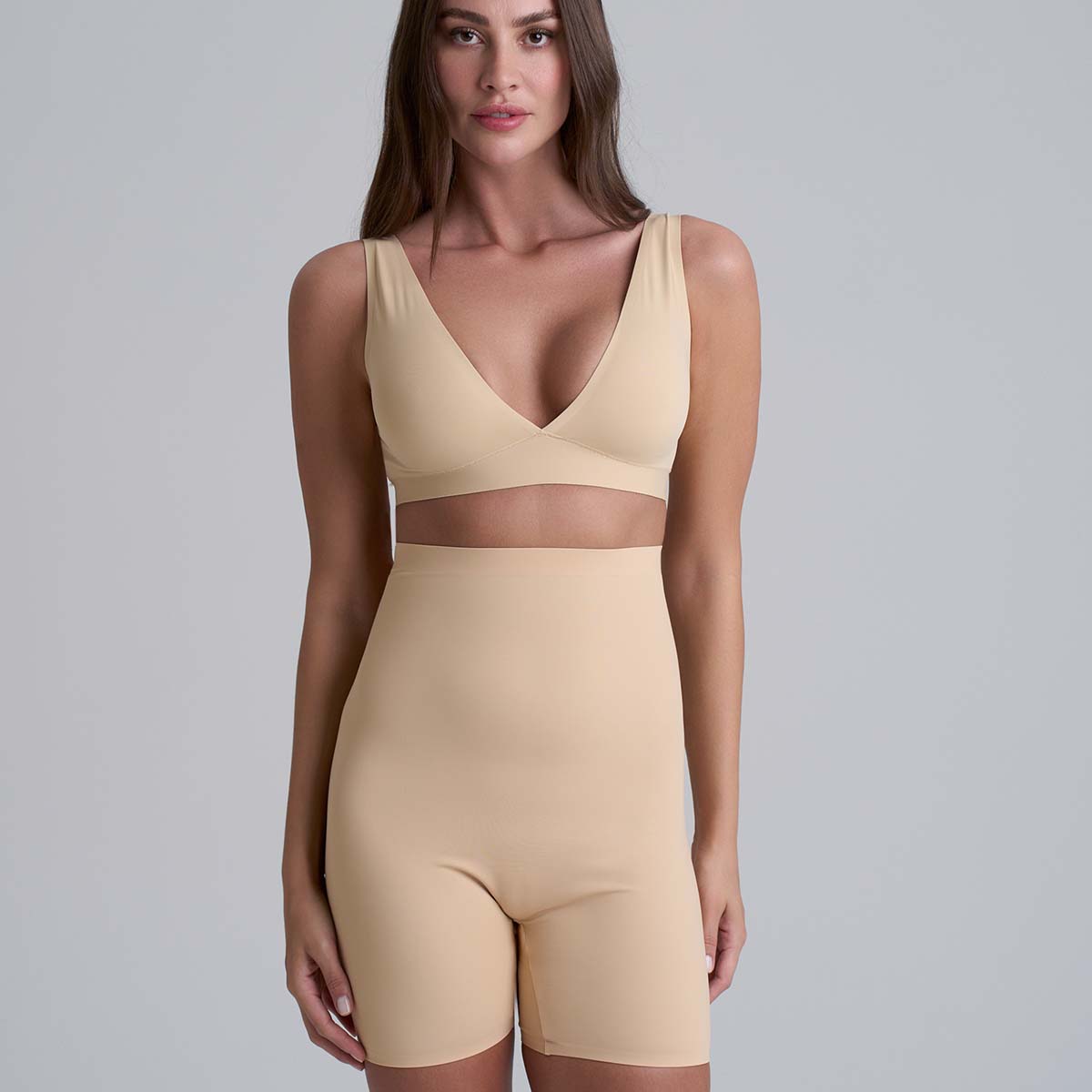 Bye Bra Invisible High Waist shorts, beige - INVHWS - Beige - Beige