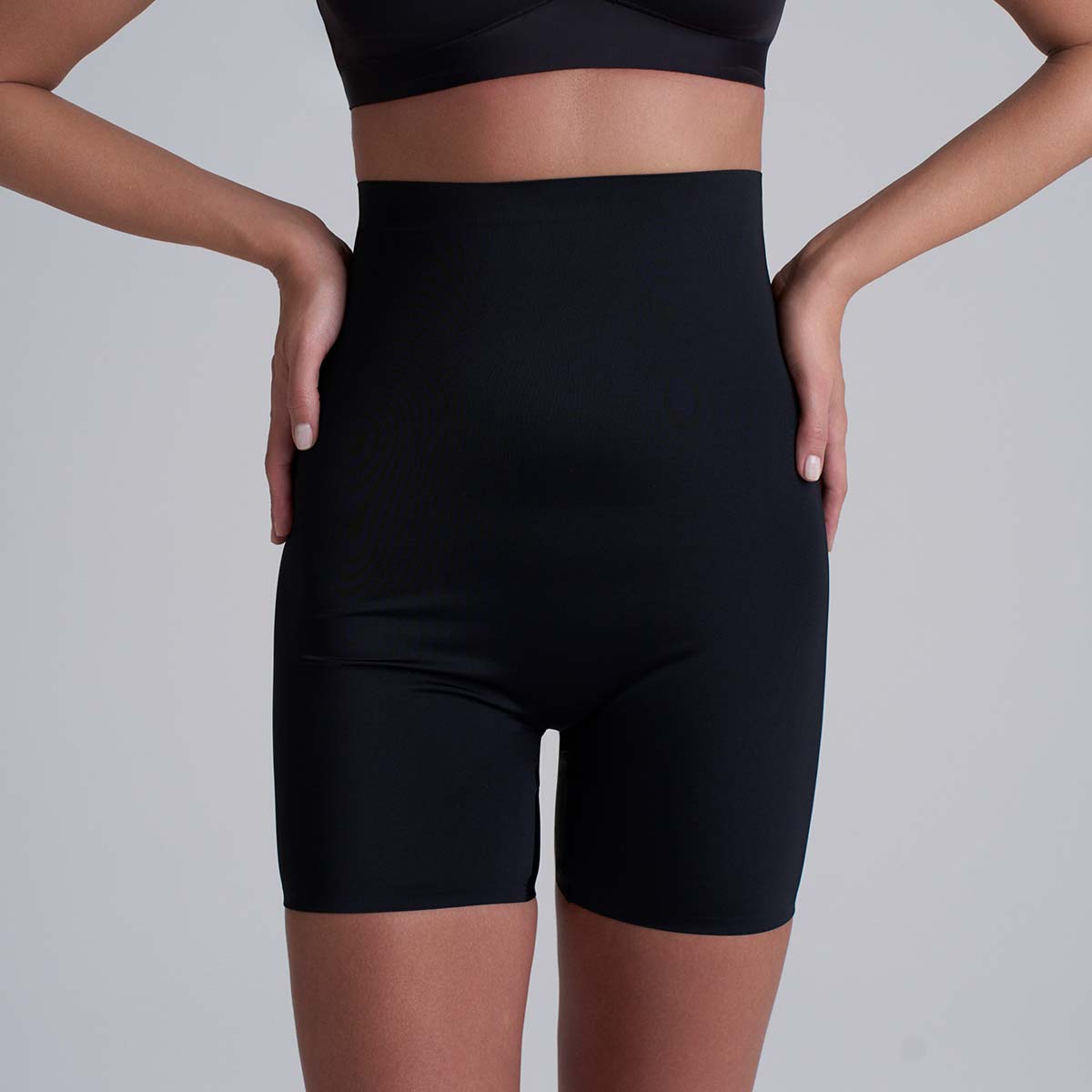 Bye Bra Invisible High Waist shorts, sort - INVHWS - Black - Black