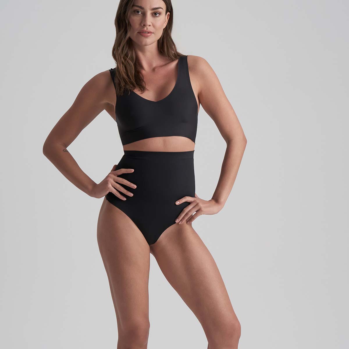 Bye Bra Invisible High Waist g-streng, sort - INVHWT - Black - Black
