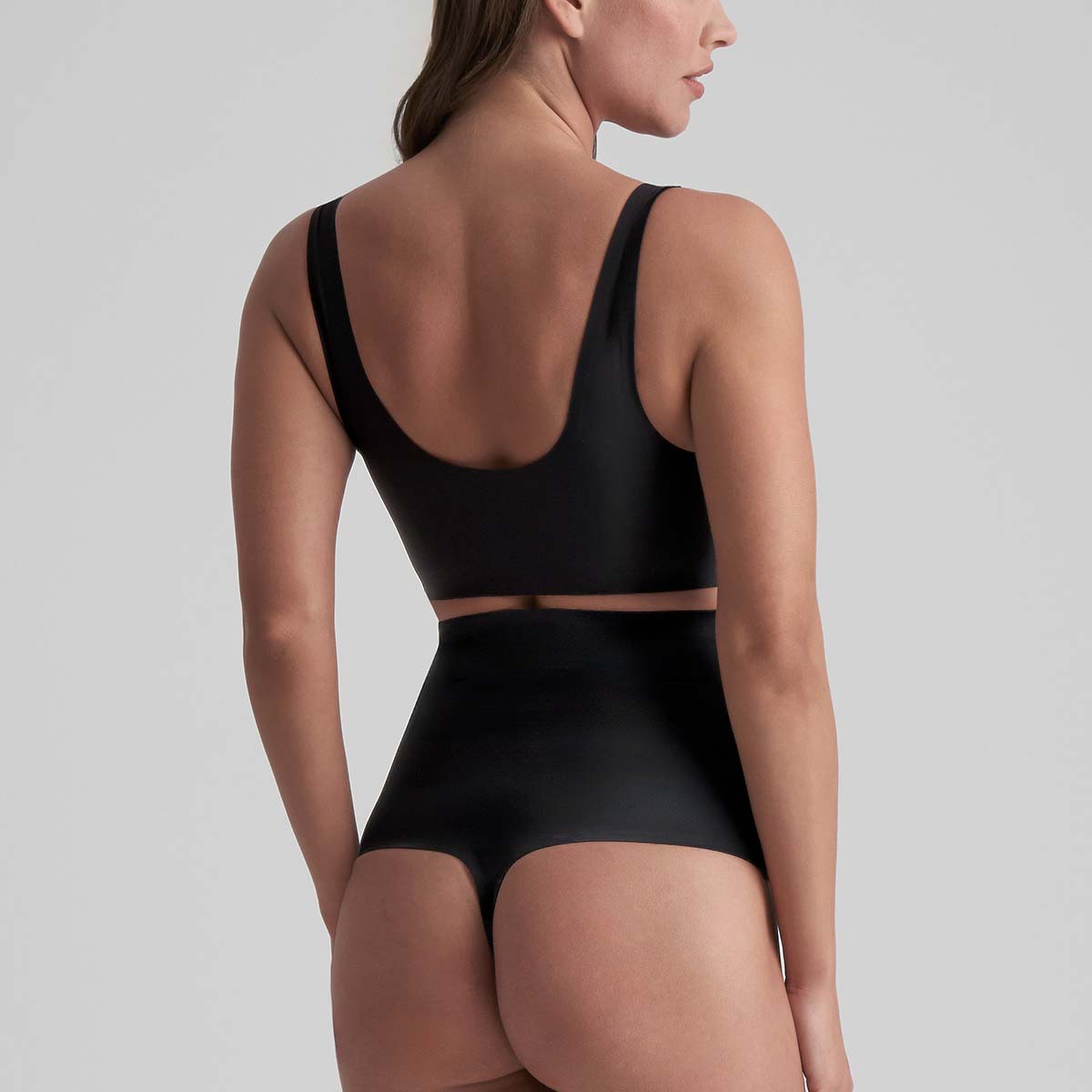 Bye Bra Invisible High Waist g-streng, sort - INVHWT - Black - Black