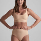 Bye Bra Invisible Mid Waist tai trusse, beige - INVMWB - Beige - Beige