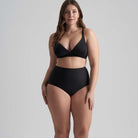 Bye Bra Invisible Mid Waist tai trusse, sort - INVMWB - Black - Black