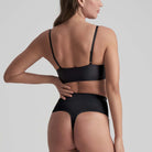 Bye Bra Invisible Mid Waist g-streng, sort - INVMWT - Black - Black