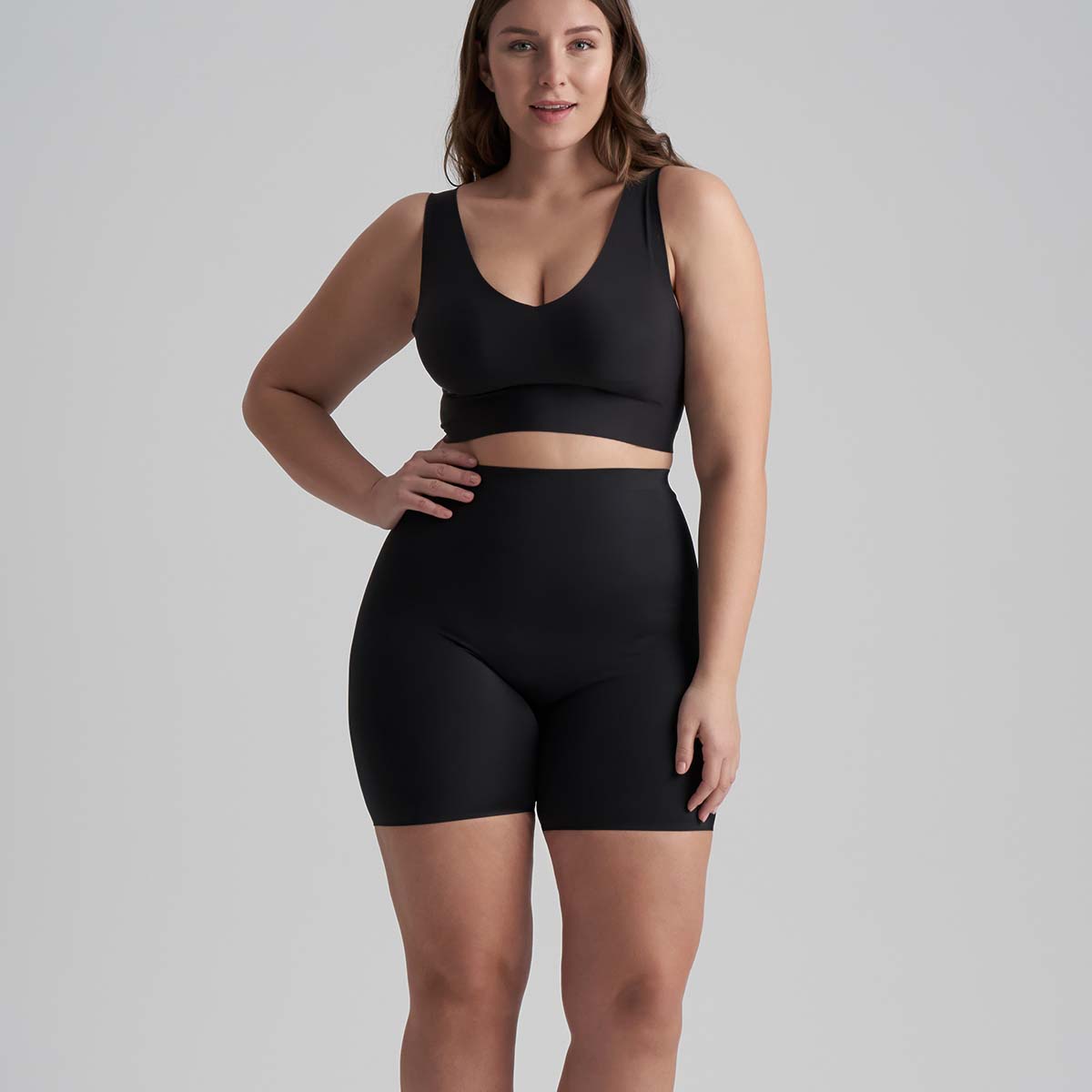 Bye Bra Invisible Short shorts, sort - INVSRT - Black - Black