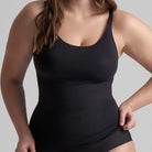Bye Bra Invisible Singlet top, sort - INVSING - Black - Black
