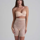 Bye Bra Lacy High Waist Shaping shorts, beige - LACHWS - Beige - Beige