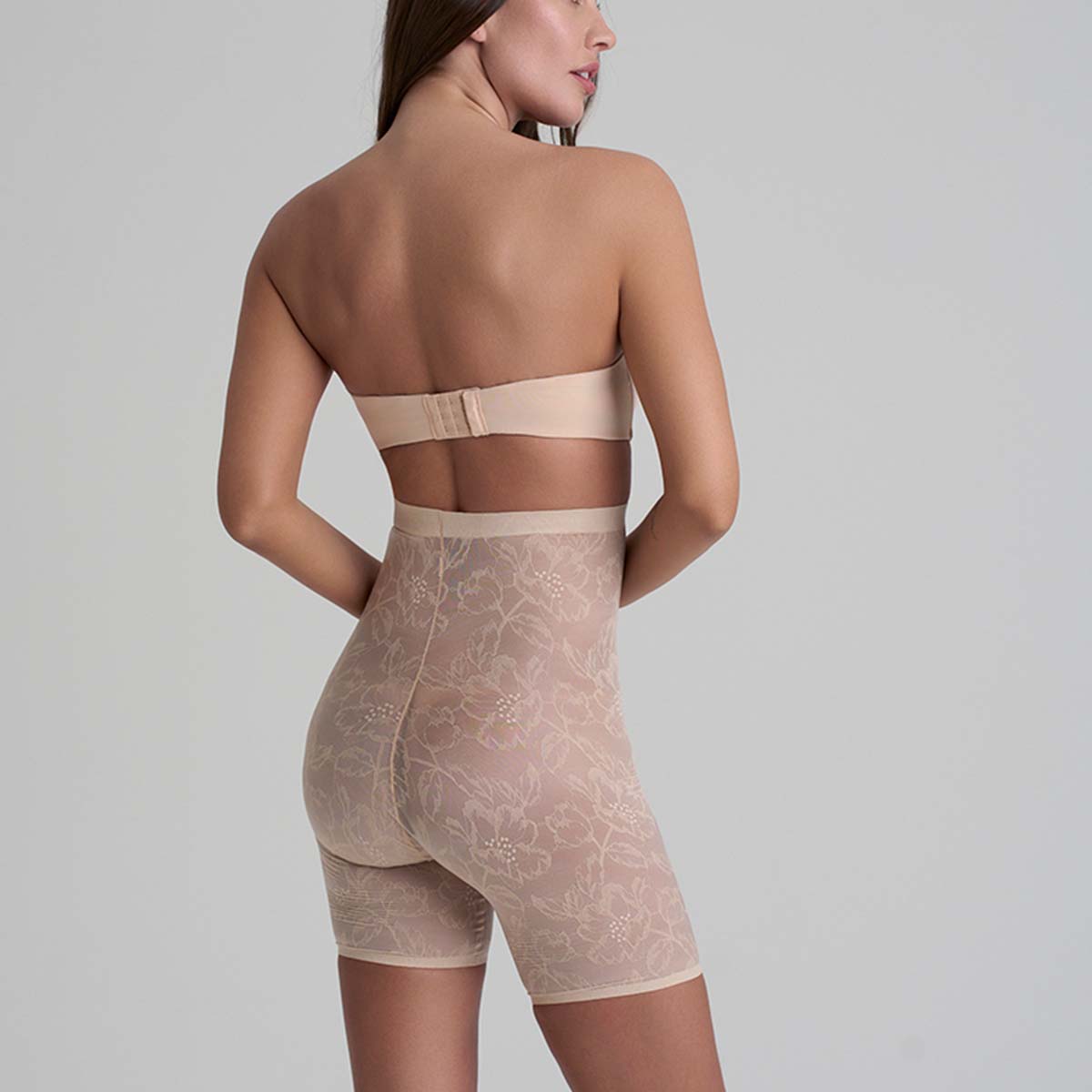 Bye Bra Lacy High Waist Shaping shorts, beige - LACHWS - Beige - Beige