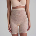 Bye Bra Lacy High Waist Shaping shorts, beige - LACHWS - Beige - Beige