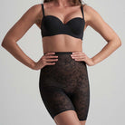 Bye Bra Lacy High Waist Shaping shorts, sort - LACHWS - Black - Black
