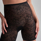 Bye Bra Lacy High Waist Shaping shorts, sort - LACHWS - Black - Black