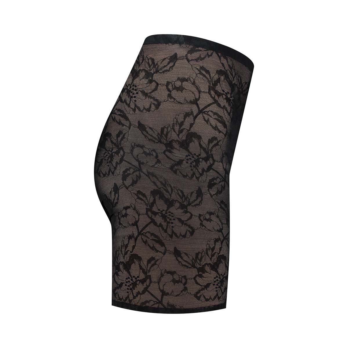 Bye Bra Lacy High Waist Shaping shorts, sort - LACHWS - Black - Black
