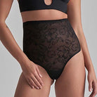 Bye Bra Lacy High Waist Shaping g-streng, sort - LACHWT - Black - Black