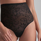Bye Bra Lacy High Waist Shaping g-streng, sort - LACHWT - Black - Black