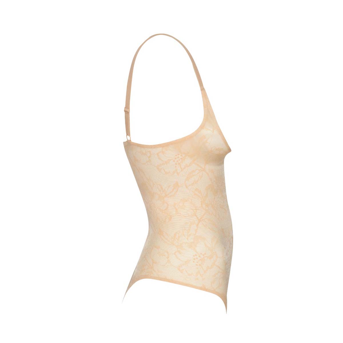 Bye Bra Lacy High Waist Shaping bodystocking, beige - LACOBB - Beige - Beige