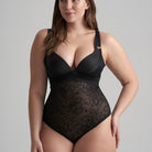 Bye Bra Lacy High Waist Shaping bodystocking, sort - LACOBB - Black - Black