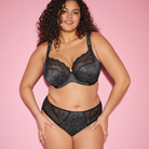 Elomi Lucie plunge BH, sort - EL4490 - BLK - Black