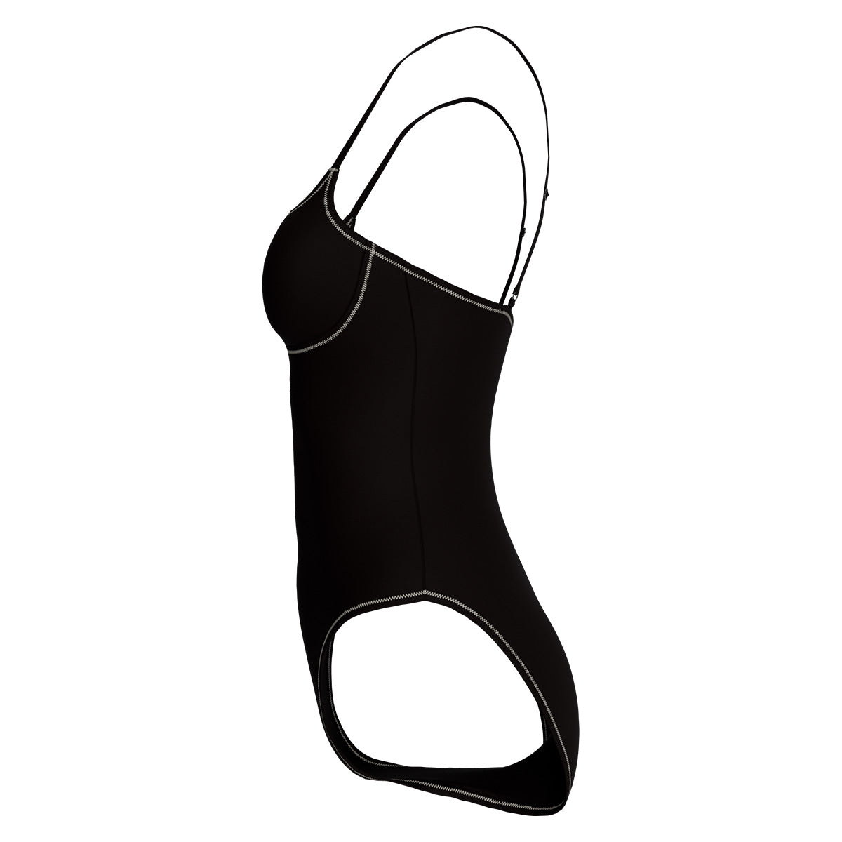 Calvin Klein Graphic Monogram badedragt uden bøjle, sort - LV00Q61217 - UB1 - Black
