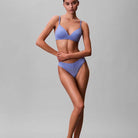 Calvin Klein Icon Logo Lace g-streng, blå - LV00QD5282 - 44J - Blue Tulip