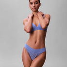 Calvin Klein Icon Logo Lace g-streng, blå - LV00QD5282 - 44J - Blue Tulip