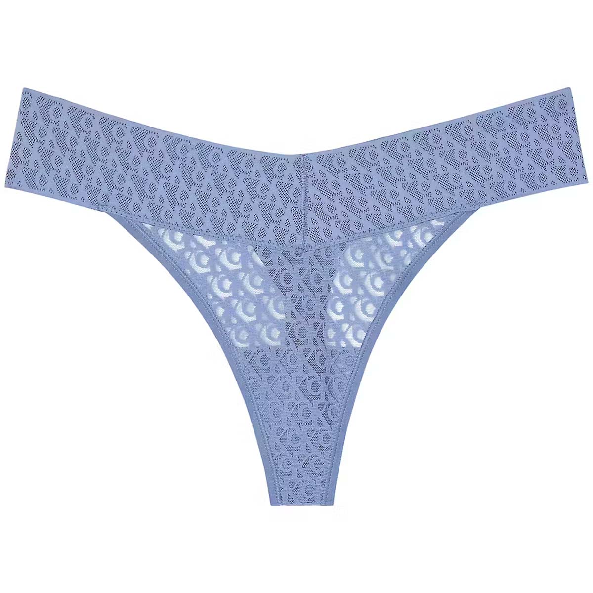 Calvin Klein Icon Logo Lace g-streng, blå - LV00QD5282 - 44J - Blue Tulip