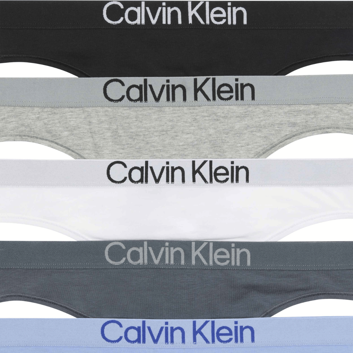 Calvin Klein Extra Soft 5-Pack g-streng, multi - LV00QD5331 - 31G - Black/White/Grey Heather/Frozen Fio