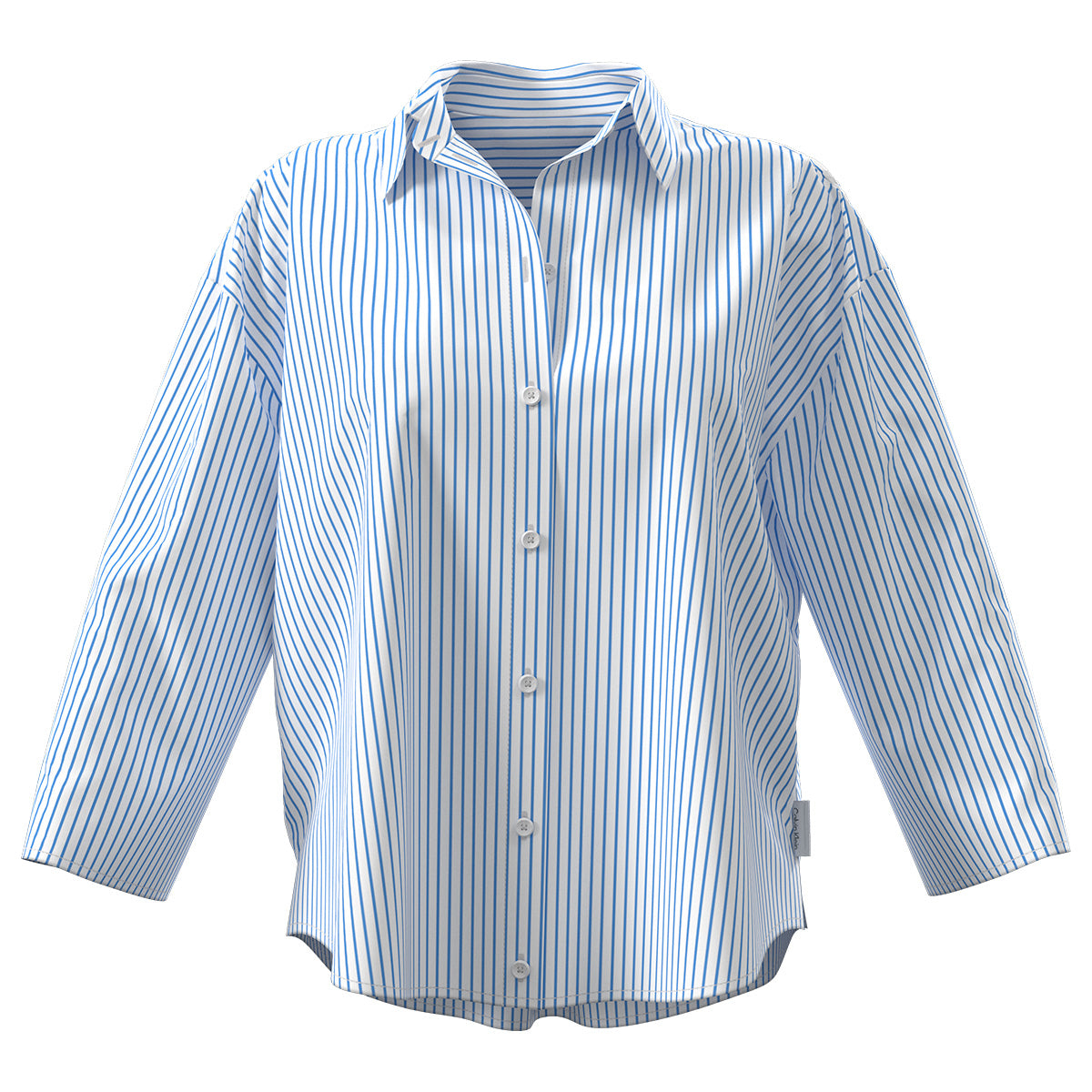 Calvin Klein natskjorte, blå - LV00QS7652 - 2NE - Sera Stripe Blue Descent
