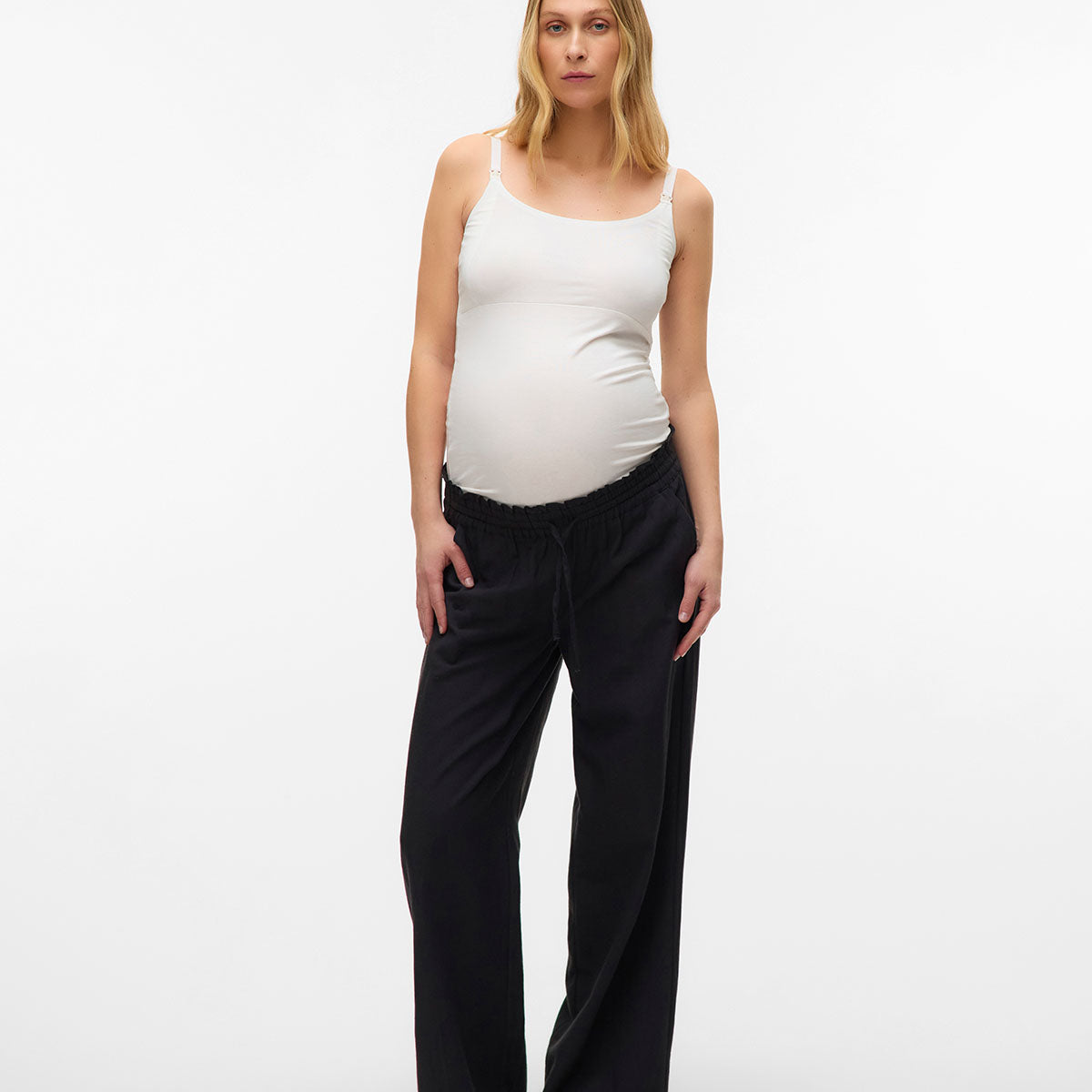 Mamalicious MLkerrie 2-pak graviditetstop, multi - 20018963 - Black/snow White - Black/snow White