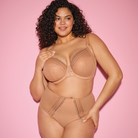 Elomi Matilda plunge BH, beige - EL8900 - CAT - Cafe Au Lait