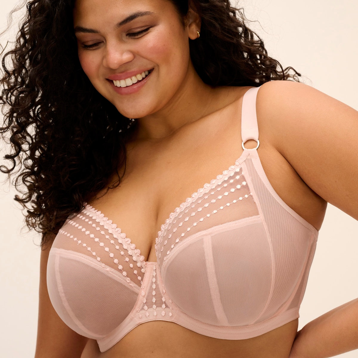 Elomi Matilda plunge BH, lyserød - EL8900 - PLH - Pearl Blush