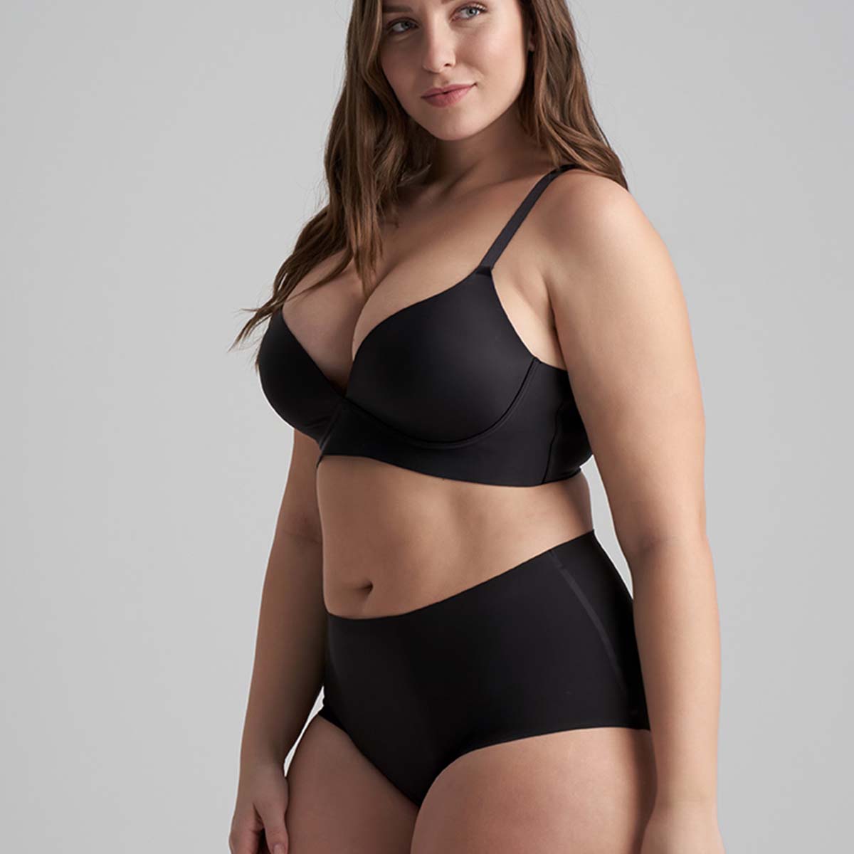 Bye Bra Laminated High Flow menstruationstrusse, sort - PRLHB - Black - Black