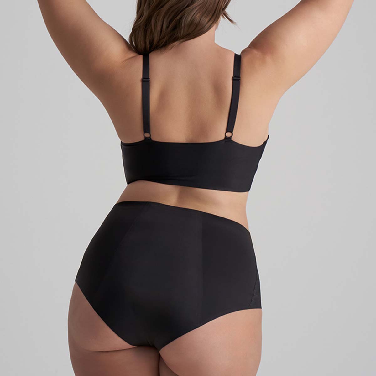 Bye Bra Laminated High Flow menstruationstrusse, sort - PRLHB - Black - Black