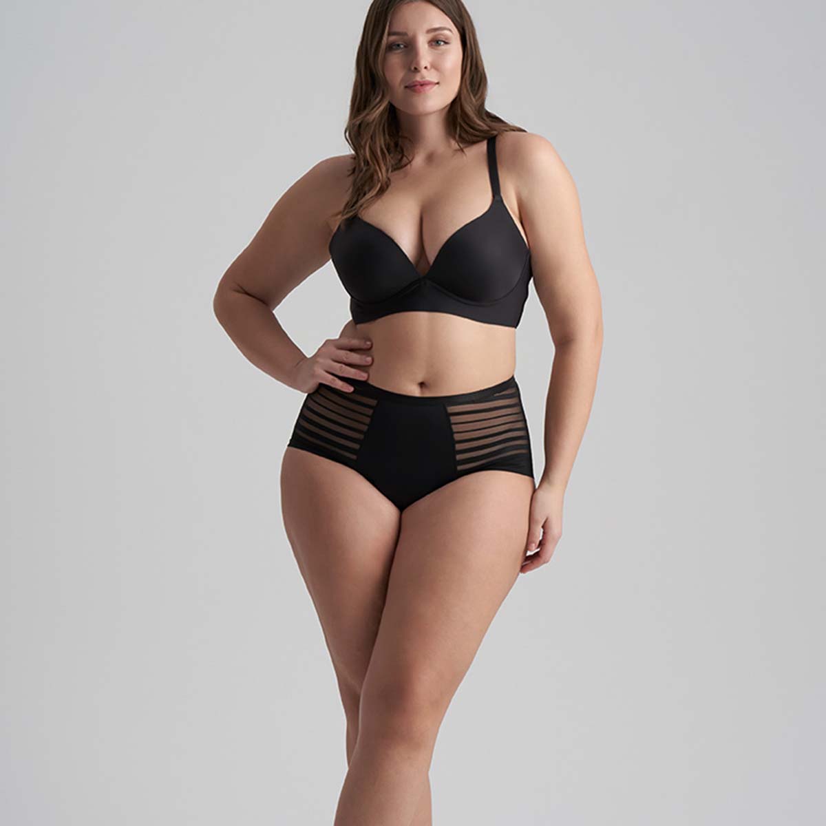 Bye Bra Lace High Flow menstruationstrusse, sort - PHBRLC - Black - Black