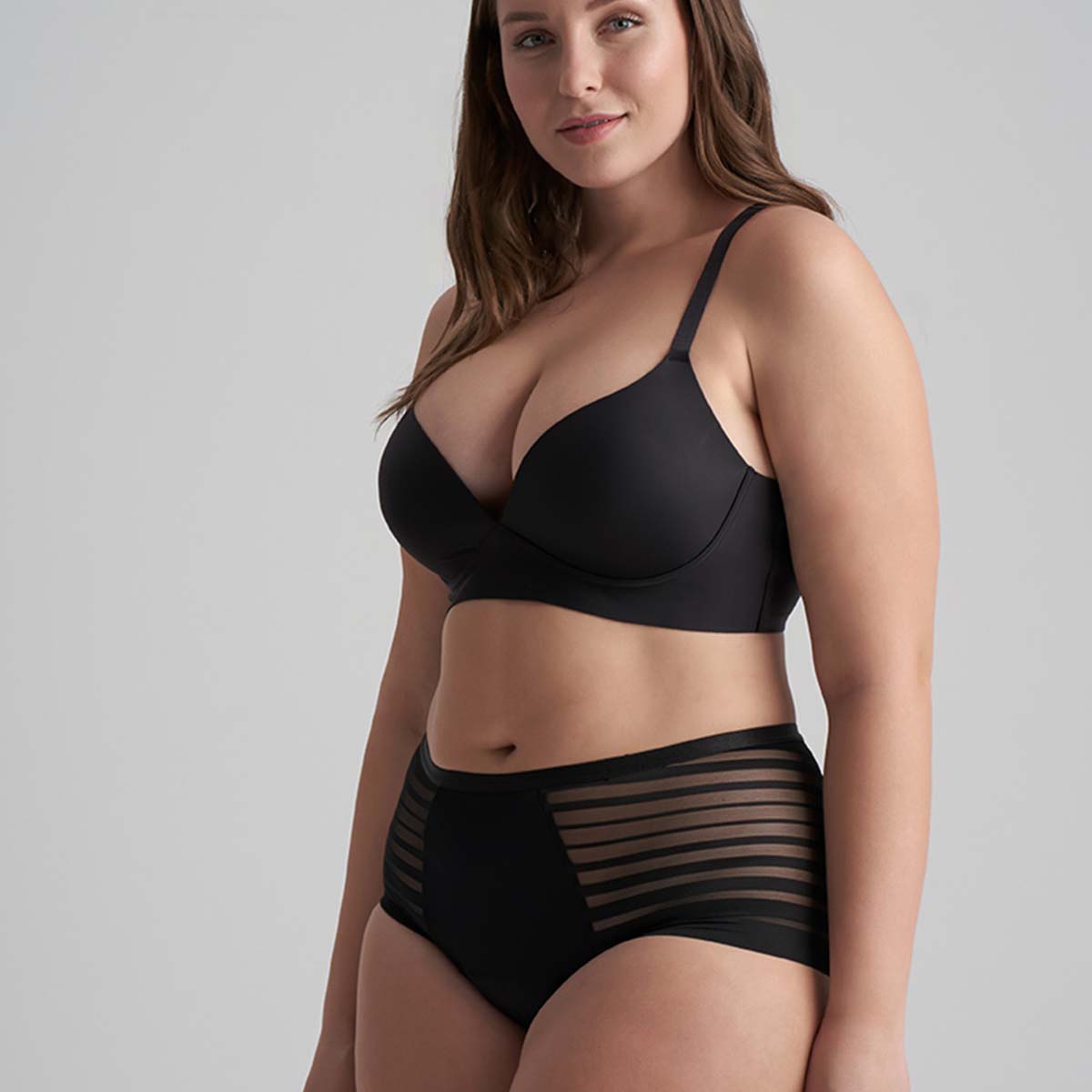 Bye Bra Lace High Flow menstruationstrusse, sort - PHBRLC - Black - Black