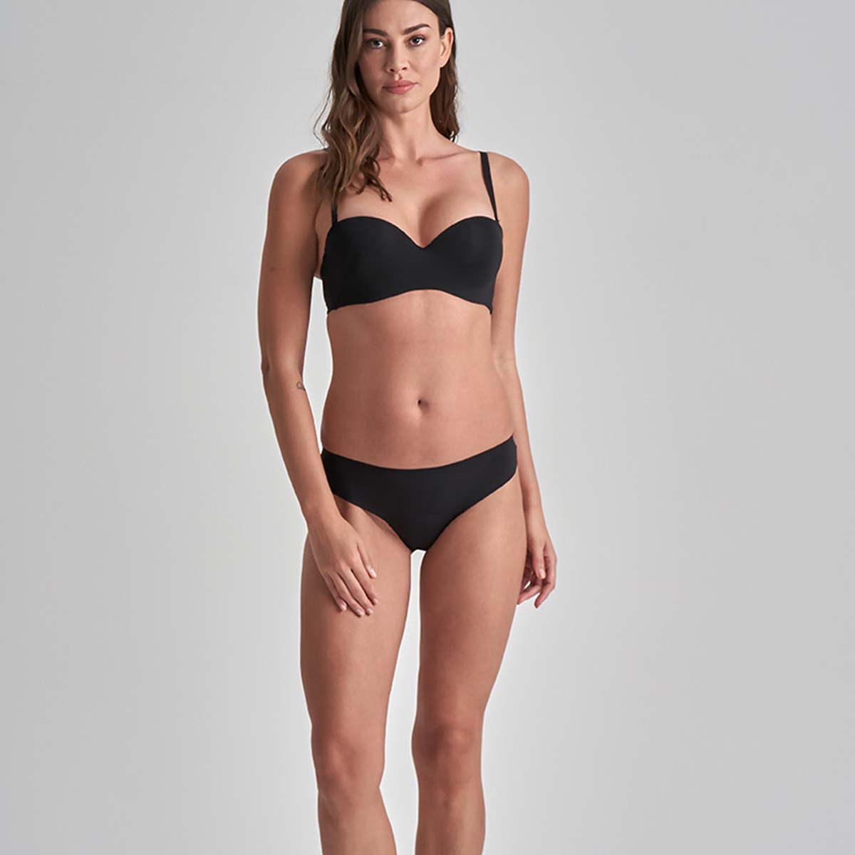 Bye Bra Laminated Low Flow menstruationstrusse, sort - PRDLT - Black - Black