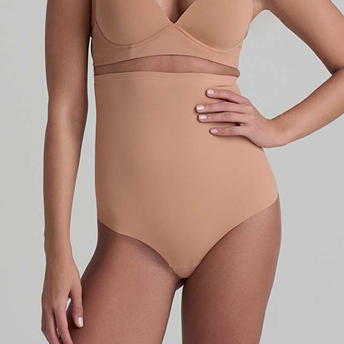 Bye Bra Sculpting High Waist g-streng, nude - SCPHWT - Honey - Honey