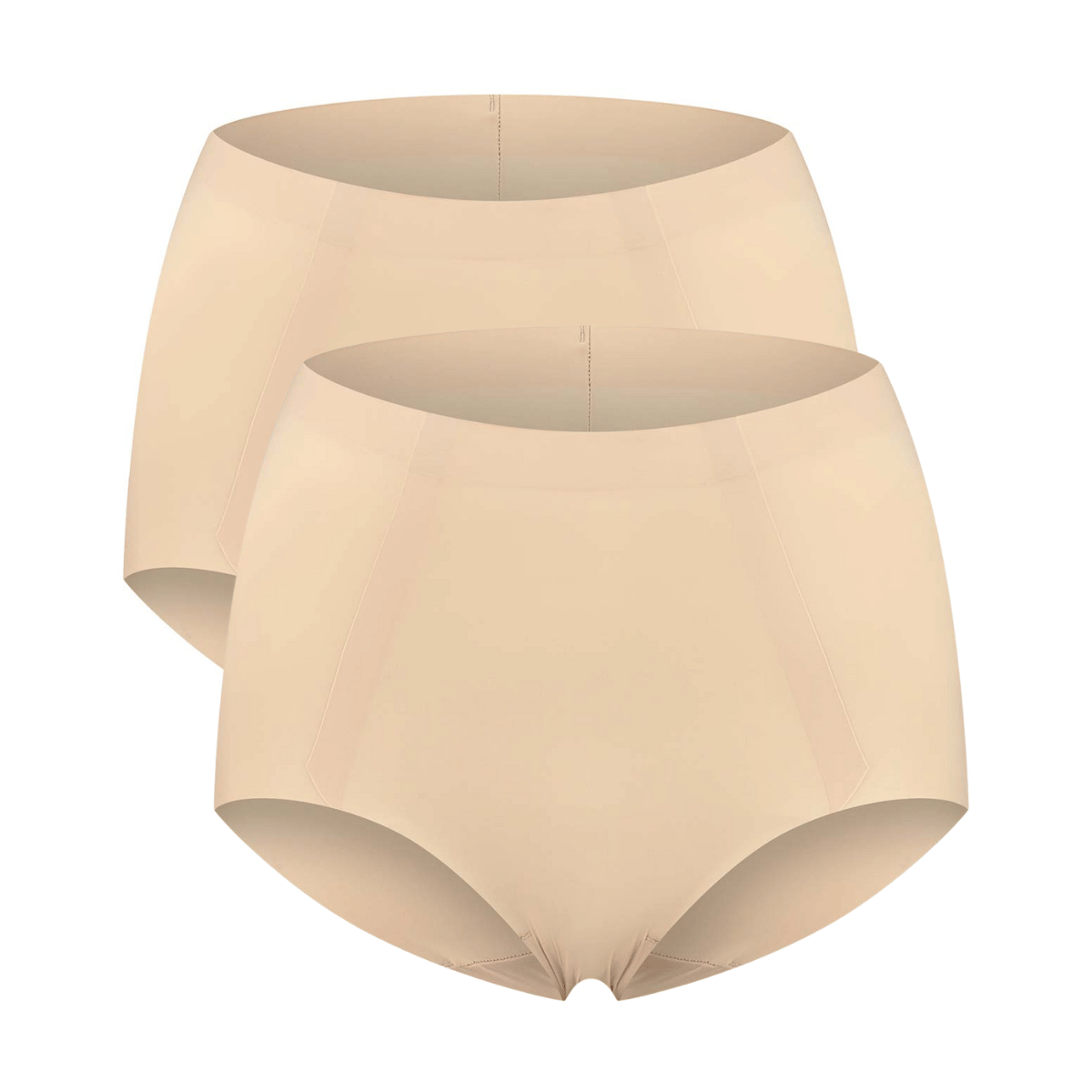 Bye Bra Smooth Essentials Mid Waist 2-pack maxi trusse, beige - SEMWB - Beige - Beige