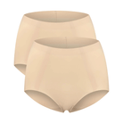 Bye Bra Smooth Essentials Mid Waist 2-pack maxi trusse, beige - SEMWB - Beige - Beige