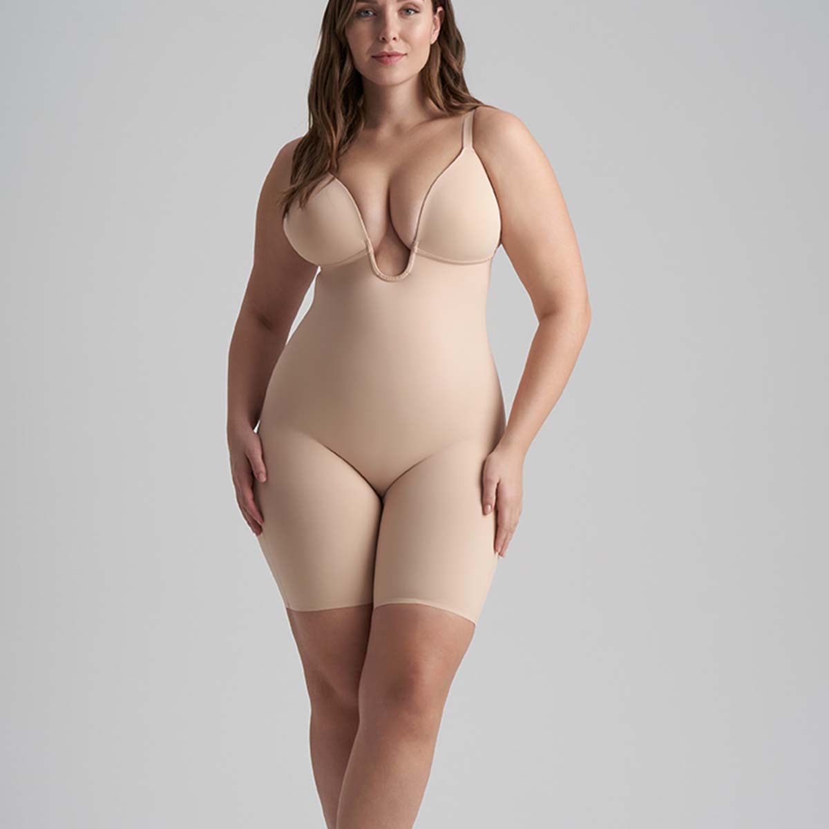 Bye Bra Sculpting Bodysuit bodystocking, beige - SCPBDV - Beige - Beige