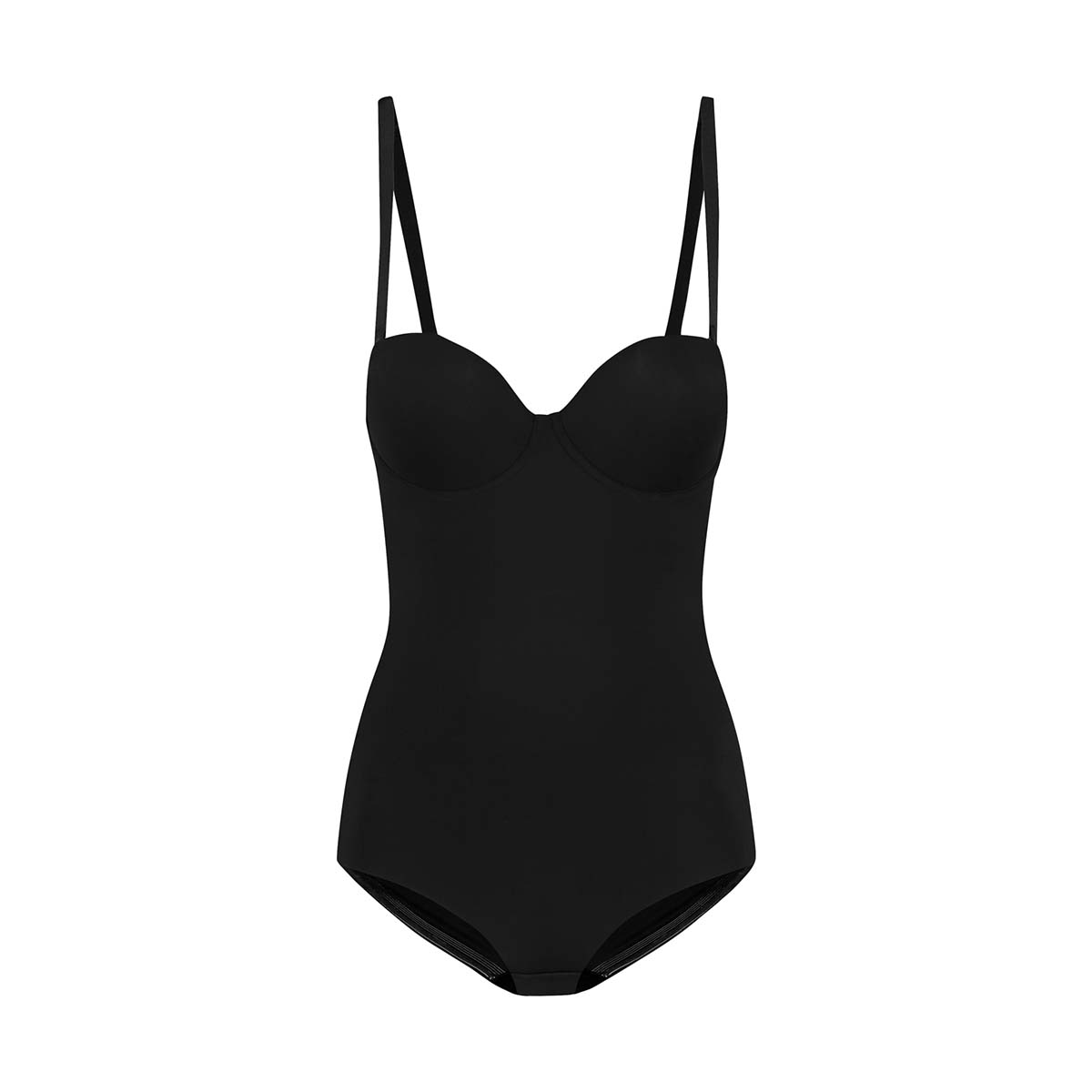 Bye Bra Sculpting Padded Wire bodystocking, sort - SCPBPW - Black - Black