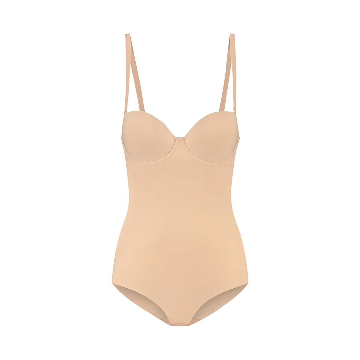 Bye Bra Sculpting Padded Wire bodystocking, beige - SCPBPW - Beige - Beige