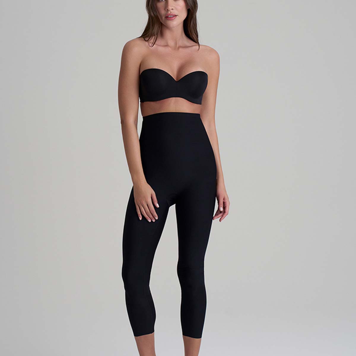 Bye Bra Sculpting High Waist Capri leggings, sort - SCPCAP - Black - Black
