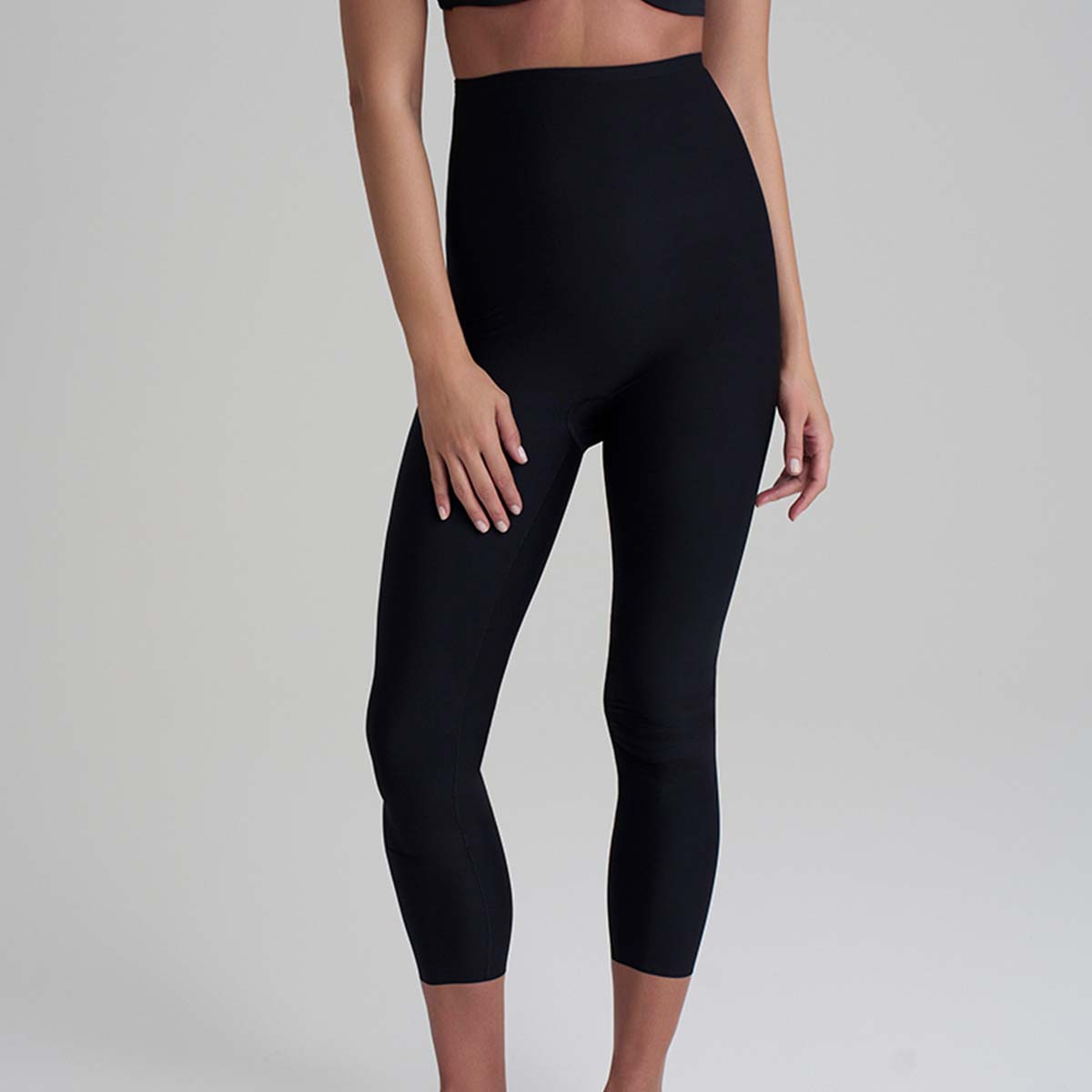 Bye Bra Sculpting High Waist Capri leggings, sort - SCPCAP - Black - Black